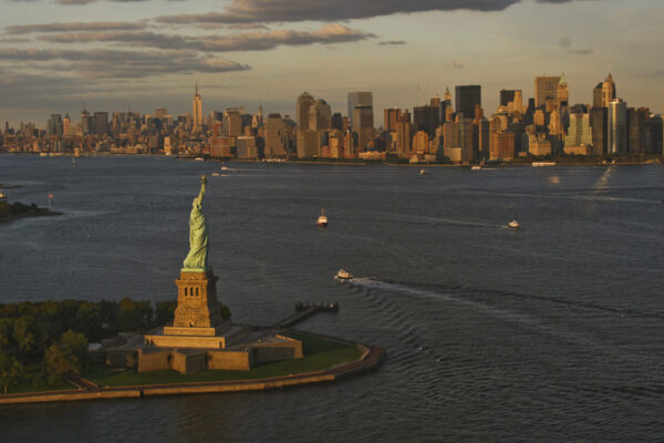 Lady Liberty and Manhattan